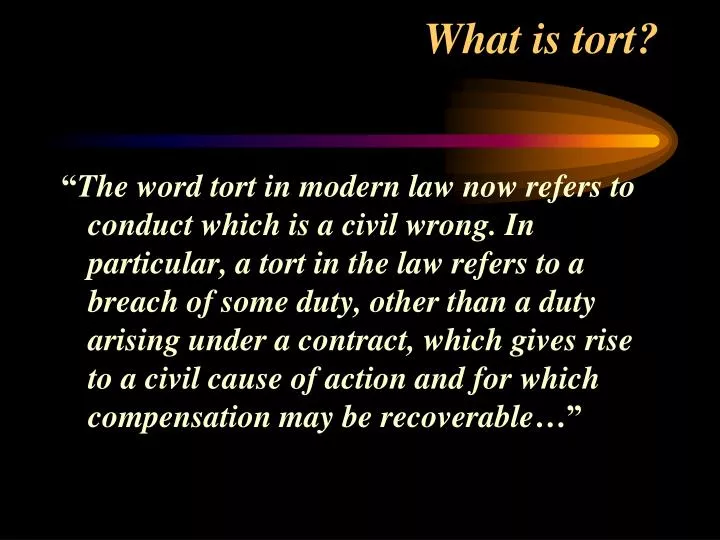what is tort