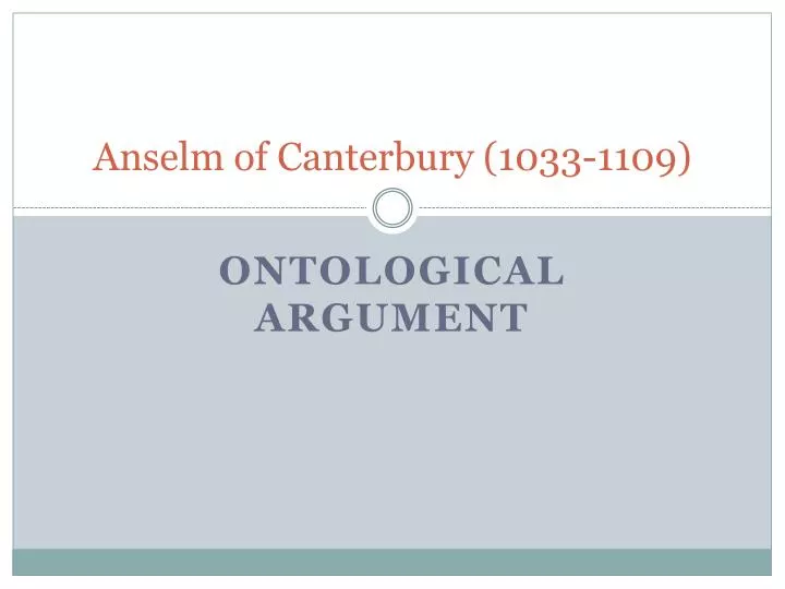 anselm of canterbury 1033 1109