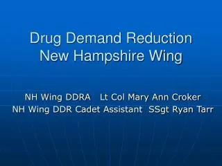 Drug Demand Reduction New Hampshire Wing