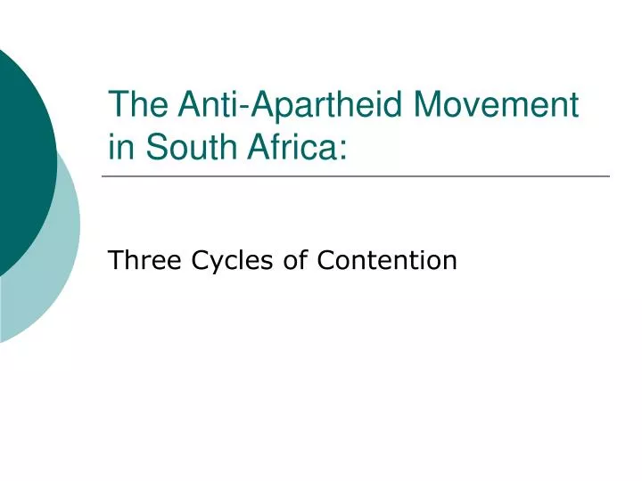 the anti apartheid movement in south africa
