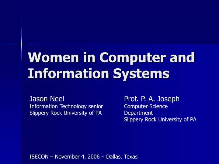 women in computer and information systems