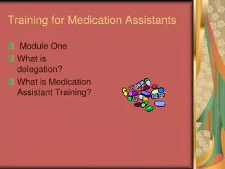 Training for Medication Assistants