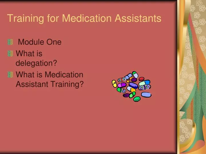 training for medication assistants