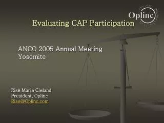 Evaluating CAP Participation