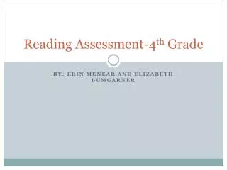 reading assessment 4 th grade