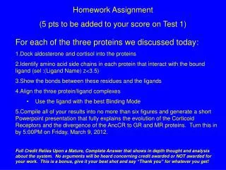 Homework Assignment (5 pts to be added to your score on Test 1)