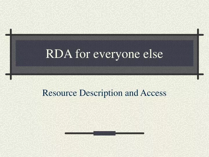 rda for everyone else