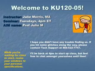 Welcome to KU120-05!