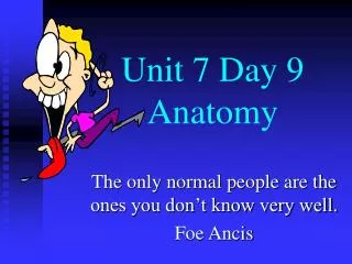 Unit 7 Day 9 Anatomy