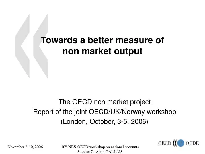 towards a better measure of non market output