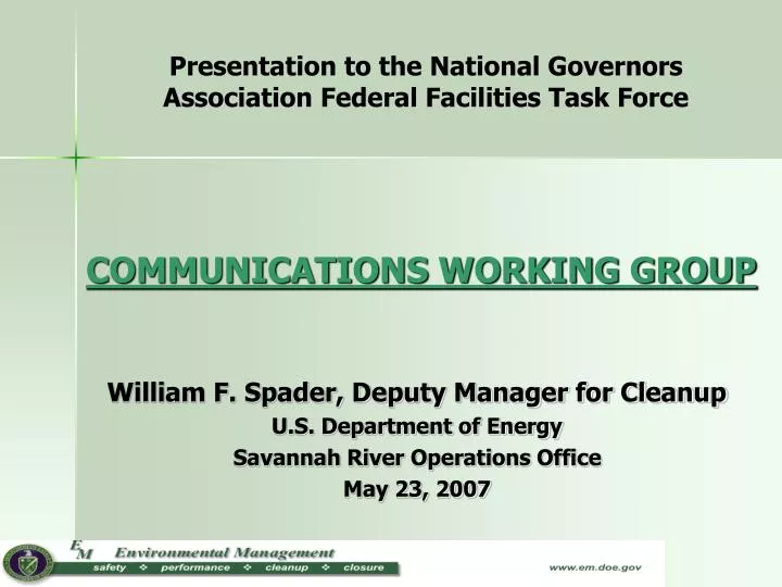 communications working group