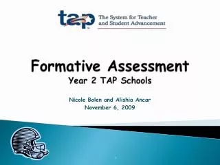 Formative Assessment Year 2 TAP Schools