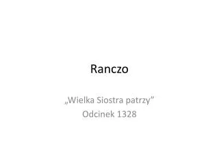 ranczo
