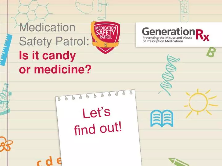 medication safety patrol is it candy or medicine