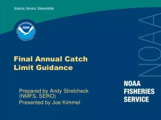 Final Annual Catch Limit Guidance