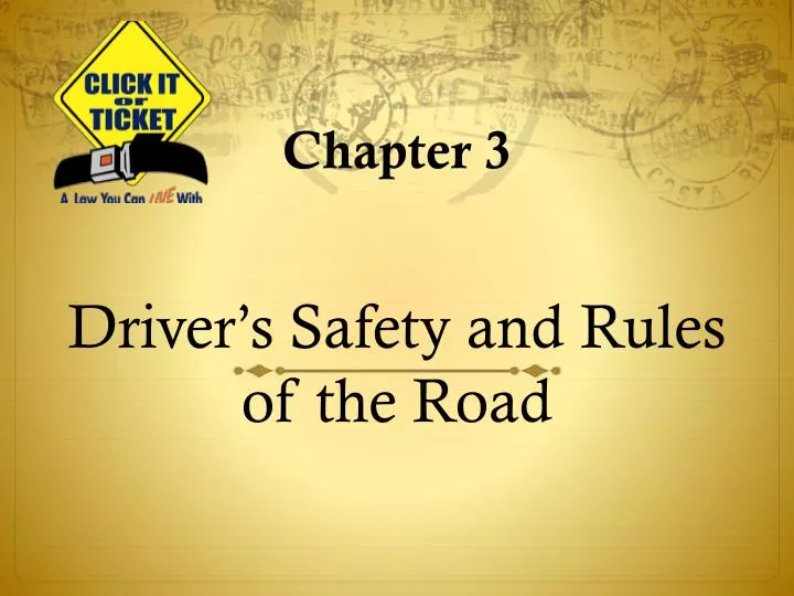 driver s safety and rules of the road