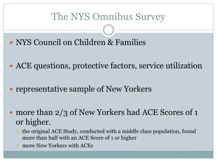 the nys omnibus survey