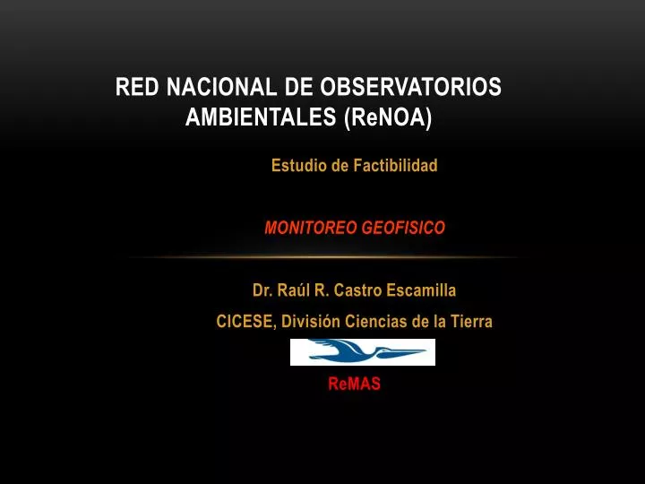 red nacional de observatorios ambientales renoa