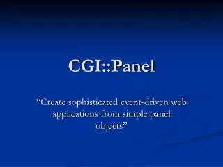 CGI::Panel