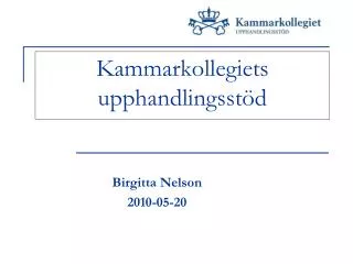 kammarkollegiets upphandlingsst d