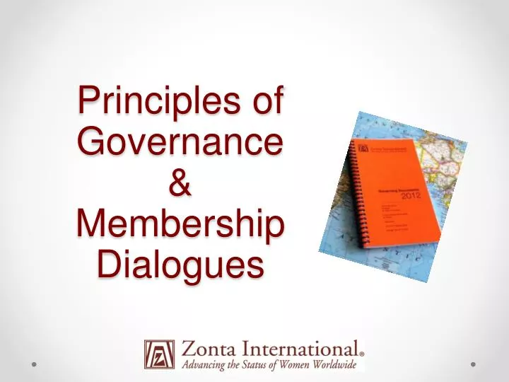 principles of governance membership dialogues