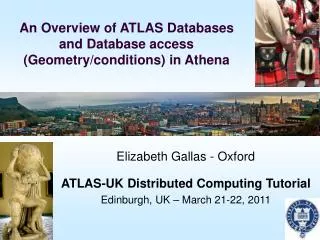 An Overview of ATLAS Databases and Database access (Geometry/conditions) in Athena