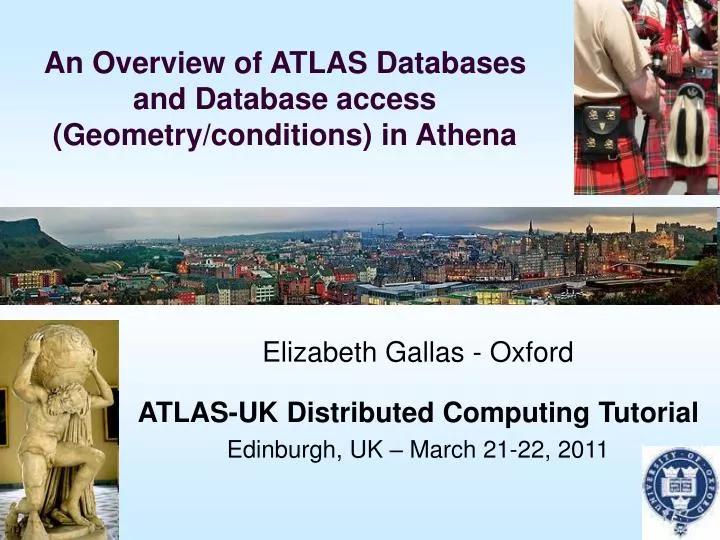an overview of atlas databases and database access geometry conditions in athena
