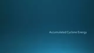 Accumulated Cyclone Energy