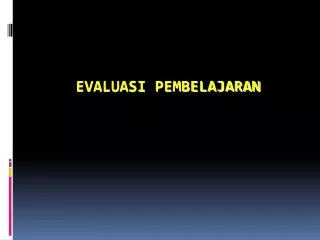 evaluasi pembelajaran