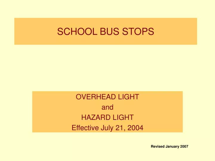 school bus stops