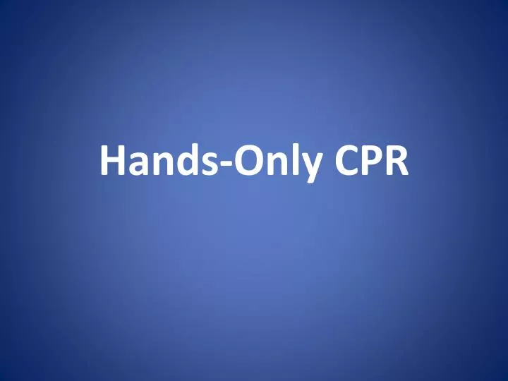 hands only cpr