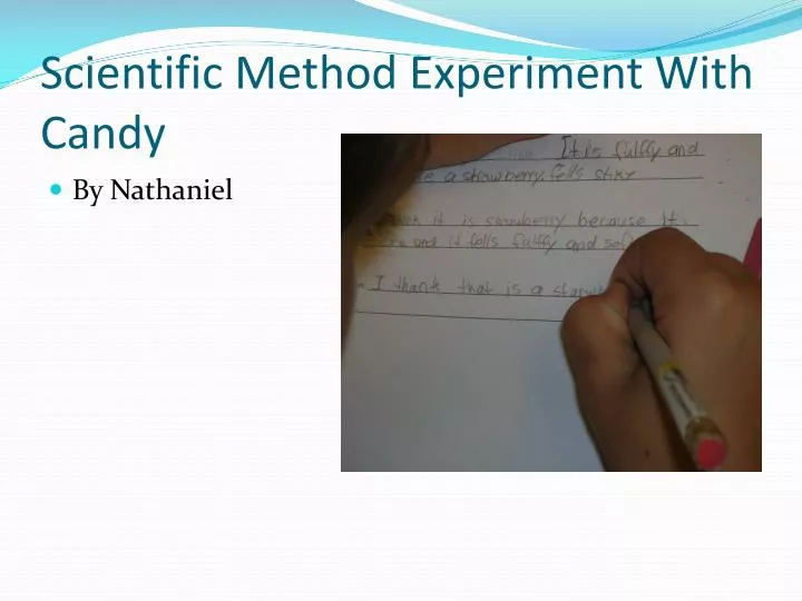scientific method experiment with candy