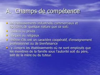 a champs de comp tence