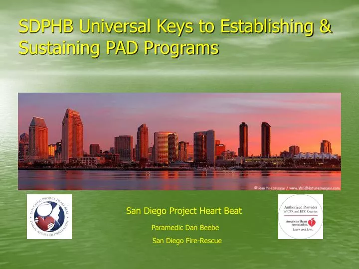 sdphb universal keys to establishing sustaining pad programs