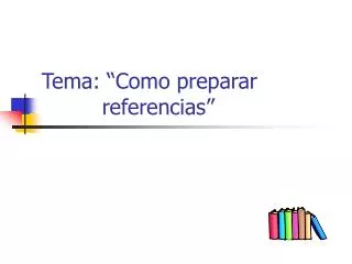 tema como preparar referencias
