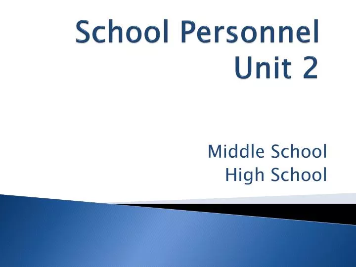school personnel unit 2