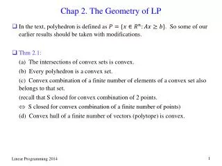 chap 2 the geometry of lp