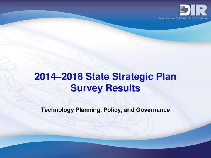 2014 2018 state strategic plan survey results