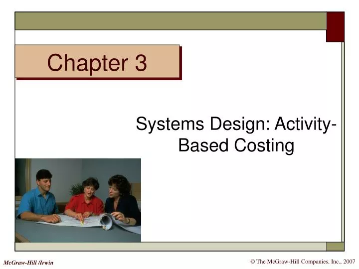 systems design activity based costing