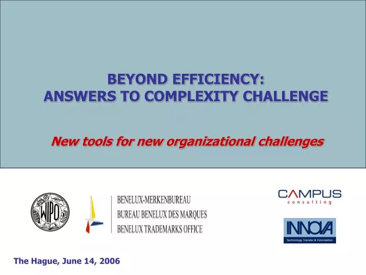 beyond efficiency answers to complexity challenge