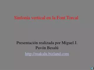 sinfon a vertical en la font torcal