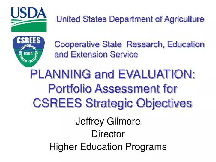 planning and evaluation portfolio assessment for csrees strategic objectives