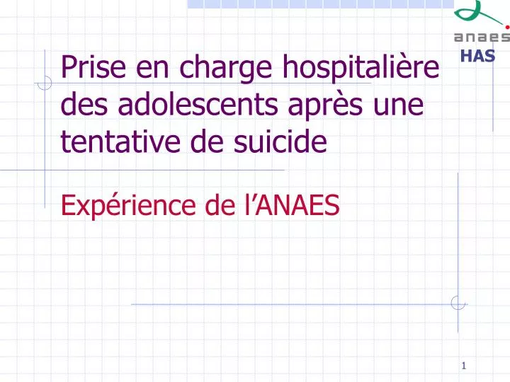 prise en charge hospitali re des adolescents apr s une tentative de suicide