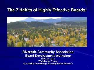 The 7 Habits of Highly Effective Boards!