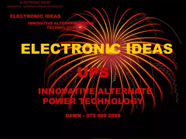 electronic ideas