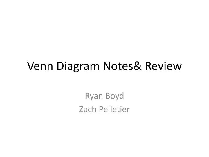 venn diagram notes review