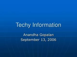 Techy Information