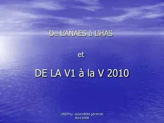 de la v1 la v 2010