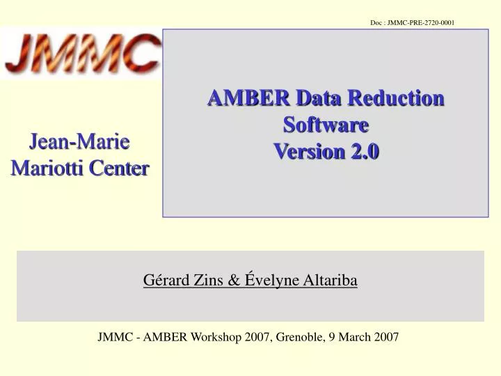 amber data reduction software version 2 0
