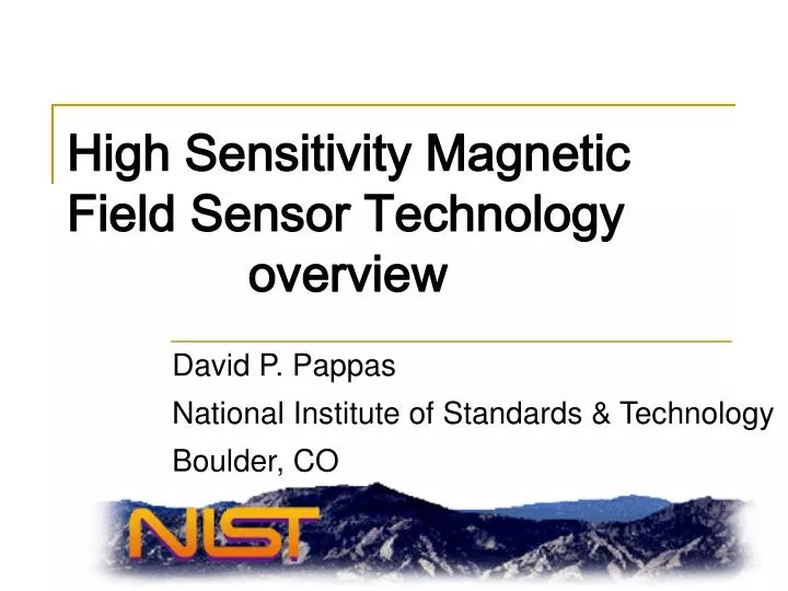 high sensitivity magnetic field sensor technology overview